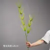 Flores artificiais em tons de verde, de haste única, para decoração de local de casamento, decoração de salão de casamento de luxo, arranjos florais de plástico