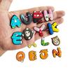 Pingentes de Letras de Animais Fofos Exclusivo Transfronteiriço da Amazon Acessórios de Fivela Decorativa para Calçados Crocs de PVC Acessórios de Fivelas Botões de Pressão