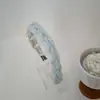 Tiara de Pérolas Trançadas Estilo Coreano para Mulheres, Borda Larga, Acessórios de Cabelo com Dentes para Topo da Cabeça, Não Cai Facilmente, Versátil, Elegante, Estilo Fada