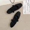 Sapatos Mary Jane de balé estilo fada, sapatos femininos retrô de bico quadrado, novos sapatos femininos Mary Jane baixos para o outono de 2026