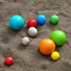 Juego de Gateball Bola Sólida de Madera de 7 cm Bola Redonda Grande Bloques de Construcción Juguete de Madera Pintado a Mano Adorno Artesanía