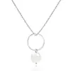 Collar de plata esterlina 925 con cristal de fresa, collar de piedra lunar de cristal natural, colgante pequeño y fresco, cadena para clavícula, joyería de comercio exterior