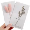 Cartão de felicitações feito à mão DIY com flores secas, criativo, gipsofila, flor estrela, arte, cartão de aniversário, Dia de Ano Novo, Natal, atacado