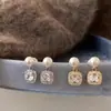 Pendientes de Perla de Azúcar de Estilo Coreano Sencillos para Mujer, Exquisito Diseño de Nicho, Lujo Accesible, Súper Brillantes, Gama Alta, Pendientes Elegantes y Versátiles