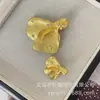 Botões Metálicos de Alta Qualidade Estilo Chanel em Formato de Flor Dourada para Casacos de Pele de Visão, Ternos de Pele e Decoração de Suéteres