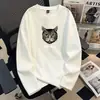 Camiseta de Manga Larga Bestseller de Almacén Rayo para Hombre Primavera Otoño Holgada Tendencia Calle Marca Adolescente Hombre Tallas Grandes Capa Base Transfronterizo