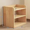 Estante de livros de madeira maciça, estante simples de piso para a sala de estar, prateleira de armazenamento para estudantes, armário de armazenamento multicamadas para quartos de crianças e quartos