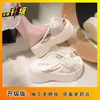 Sandalias Gruesas de Moda para Mujer, Nuevo Estilo Verano 2025, Estilo Princesa con Moño, Sandalias de Plataforma Deslizantes de Tacón Alto