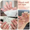 Arte de Unhas Hot Girl Transfronteiriça Pontas de Unha Cor Nude Unhas Postiças 144/288 Peças Cor Sólida Estilo Francês Simples Pontas de Unha Usáveis