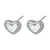 Collar Delicado Personalizado Blanco Marfil Fritillaria Corazón de Melocotón Amor Cadena para Clavícula Pulsera Pendientes Juego Joyería para Niña