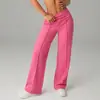 Pantalones holgados de pierna ancha de cintura alta transfronterizos adelgazantes para correr al aire libre y deportes, pantalones de pierna ancha para mujer