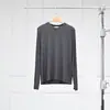 Dragón Marino Warren Cashfeel 26 Otoño Versátil Cómodo Simple Camisa Básica para Mujer Camiseta de Manga Larga con Cuello Redondo