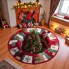 Tapete redondo 3D estereoscópico de Natal transfronteiriço, para sala de estar, quarto, ao lado da cama, decoração festiva, tapete de chão e aquecedor de pés