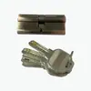 Vendas diretas do fabricante: Cilindro de fechadura para porta de madeira interna em liga de zinco Y-70MM, tipo universal, estilo minimalista moderno, atacado de acessórios para fechaduras