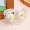 Estuche para Lentes de Contacto de Gato de Dibujos Animados, Caja de Almacenamiento Linda para Gafas de Niña, Estuche de Lentes de Contacto de Alta Gama con Tapa Antivuelco