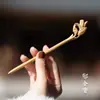 Este Año de Vida Danza de la Serpiente Pasador de Pelo Sándalo Verde Disco de Madera Antiguo para el Cabello Pasador de Madera Hecho a Mano del Año de la Serpiente Pasador de Pelo de Sándalo Sentido Avanzado Pasador para el Cabello