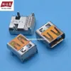 En la Placa/micro HDMI Hembra Base Enchufe de Cuatro Pines Placa de Inserción Frontal Doble Fila dip + Pegatina Trasera SMT Mini Hdm