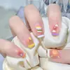 Nail Art Casual Nube Arcoíris Sol Caliente Tulipán Uñas de Manicura Portátiles Dulce Fresco Estilo Parche de Uña Postiza