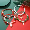 Regalo de Navidad Pulsera de Muñeco de Nieve Set Apilable Pulsera Adornos del Festival de Papá Noel Al por Mayor