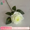 Mesa de Comedor de Lujo con Borde Horneado Francés, Flor Individual de Rosa, Arreglo Floral de Lujo Ligero, Ramo de Flores Artificiales, Adorno Decorativo, Venta al por Mayor Transfronteriza