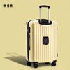 Maleta Trolley Multifuncional de 20 pulgadas con Carga USB, Cierre Frontal con Cremallera, Portavasos, Candado de Contraseña, Estuche de Viaje Duradero