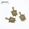 Colgante de tortuga pequeña YuenZ aleación de zinc vintage accesorios para pulsera collar DIY 25 * 15mm D7100