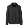 Sudadera con cuello alto y media cremallera de manga larga para primavera y otoño, 300 g, chaqueta tipo jersey, uniforme de moda para personal de servicio de restaurante con estampado de logotipo