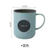 Vaso para enjuague bucal de doble capa de color contrastante para baño del hogar Estudiantes con asa Lindas tazas de pareja Resistente a caídas Lavable Taza portacepillos de dientes