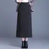 Falda de cintura alta para mujer, nueva colección otoño/invierno 2026, falda lápiz recta a medida de mezcla de lana con abertura, estilizada y elegante