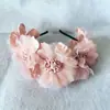 Acessórios de Cabeça Transfronteiriços Guirlanda Artificial Noiva Tela Grande Gaze Flor Faixa de Cabelo para Meninas Rolo de Cabelo Núcleo de Flor Faixa de Cabelo com Flor Acessórios de Cabelo para Performance