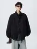 Chaqueta estilo americano con cuello alto para hombre, nuevo modelo otoño 2026, manga murciélago, corte holgado, longitud media, chaqueta de vuelo, marca de moda