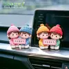 Muñecos de Pareja para Micro-paisajismo Conduciendo, No te Enojes, Adornos DIY, Accesorios de Señal de Estacionamiento para Consola Central, Adornos Pequeños para Montar en el Coche