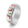 Amazon Fuente Original Árbol de Navidad Alce Estrellas Amor Anillo Giratorio de Acero de Titanio para Hombres y Mujeres Accesorios