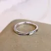Anillo de Mobius Geométrico Tridimensional Simple para Amantes, Anillo Abierto Entrelazado Hueco para Parejas