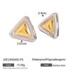 Design silencioso moda moda ouro e prata cor combinando duas cores geométricas aço inoxidável jóias não desbotamento combinação jóias atacado