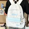 Mochila Escolar con Bordado de Letras Estilo Universitario Japonés para Estudiantes Mujeres Alta Apariencia para Clase y Tutoría Mochila de Doble Hombro Mochila Casual Versátil