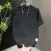 Camiseta de Manga Corta Tie-Dye de Moda para Hombre, Nuevo Estilo de Verano, Empalme Simple, Versátil, Tacto de Alta Gama, Camiseta Básica de Manga Media para Hombre