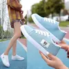 Zapatos de Estudiante de Moda Zapatos Blancos Zapatos de Lona para Mujer Caña Baja Punta Redonda Casuales Zapatos para Mujer