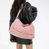 Bolsa Tote Grande de Couro Sintético Estilo Coreano Retrô Simples Nova Moda Outono/Inverno 2025 Bolsa de Ombro Transversal Versátil