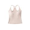 Camisole Lisa Versátil de Cor Sólida para Mulheres com Bojo, Roupa Íntima Doce e Picante, Blusa Base Tubinho Versátil Slim para o Verão