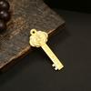 Colgante de llave de oro Ruyi del zodiaco de latón para hombre y mujer, llavero de coche, bolso, colgante, artesanía de cobre, colgante