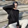 Camisa de Manga Longa Lisa Fina de Seda de Gelo com Proteção Solar para Mulheres, Novo Estilo de Verão, Camisa Base Roxa Solta e Respirável Ins