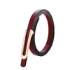 Cinturón de Cuero Amazon Ebay con Hebilla Lisa, Cinturón Decorativo Cruzado de Cuero Genuino para Mujer, Estilo Lujo Ligero para la Cintura