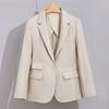Blazer Feminino Pequeno de Linho Fino Sensação de Alta Qualidade Casual Terno Feminino Verão Novo Protetor Solar Alta Qualidade Exquisito