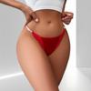 Roupa Íntima Europeia e Americana, Renda Feminina Fita Prateada Meio Cobertura das Nádegas, Leve, Sedosa e Macia Novo Estilo 2025 Tanga Europeia