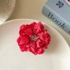 Pasador de Camelia Azul Simi Primavera y Verano Dulce Fresco Sentido Flor Artificial Pasador de Flores Estilo Vacaciones en la Costa Pin Lateral