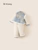 Ropa para Niños Yubao Traje de Vestir de Invierno para Niños Conjunto de Dos Piezas Estilo Guofeng para Niños Ropa Gruesa Acolchada de Algodón con Forro Polar Ropa de Año Nuevo