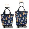 Carrinho de Compras Portátil Estilo Coreano Carrinho Pequeno Bolsa Térmica Carrinho de Compras Carrinho Pequeno Ultra-leve Portátil Bolsa de Ombro Dobrável e Destacável
