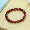 Pulseira de cinábrio vermelho atacado alta concentração areia dourada roxa conta redonda de 8 mm com pingente pulseira da paz andorinha fera corajoso vivo