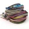 Pulsera de Estilo Bohemio con Patrón de Corte Español para Mujer, Joyería Hecha a Mano con Cintas Tejidas de Estilo Étnico Nepalí